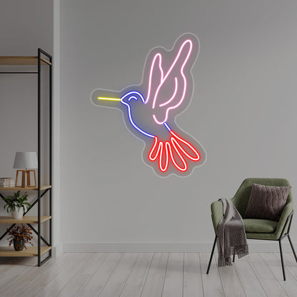 Humming Bird Multicolor Neon Sign | CNUS017080 | Blue