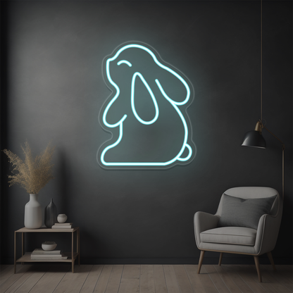 Cute Bunny Neon Sign | Iceblue