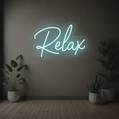 Relax Neon Sign | Iceblue