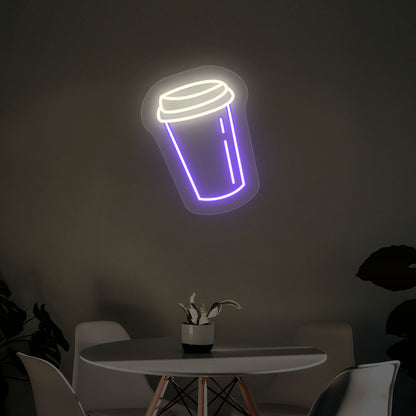 Coffee Cup Neon Sign - Multicolor