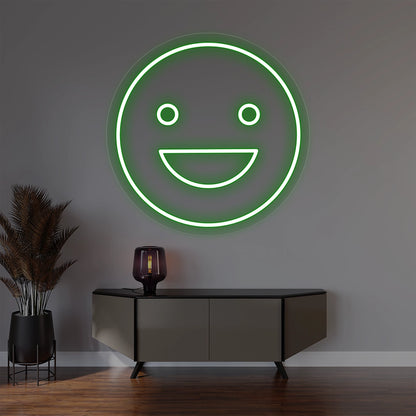 Smiling Emoji Neon Sign