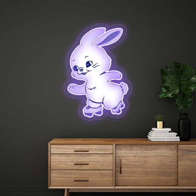 Newjeans Bunny Neon Artwork | Purple