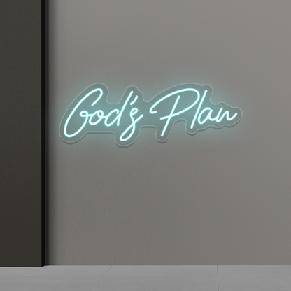 God's Plan Neon Sign