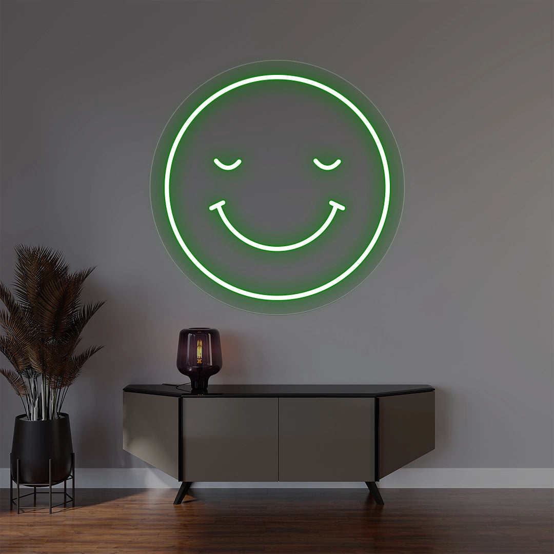 Smiling Face With Smiling Eyes Emoji Neon Sign