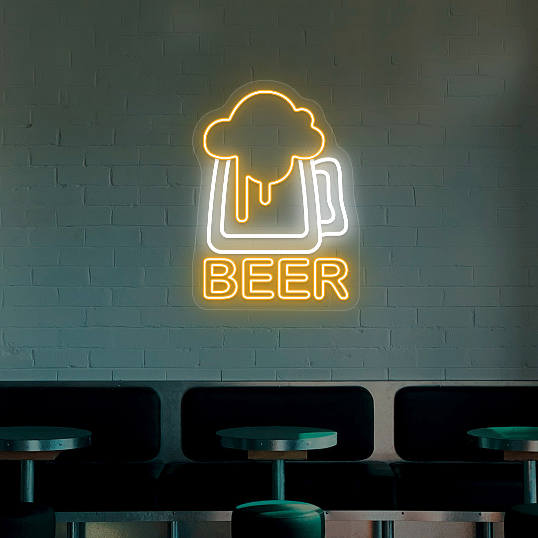 Beer Jug Neon Sign - Multicolor