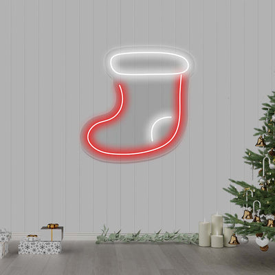 Christmas Stockings Neon Sign | Red