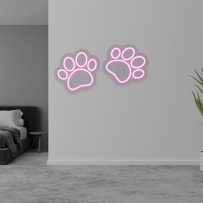 Cat Paws Neon Sign | CNUS015408 | Pink