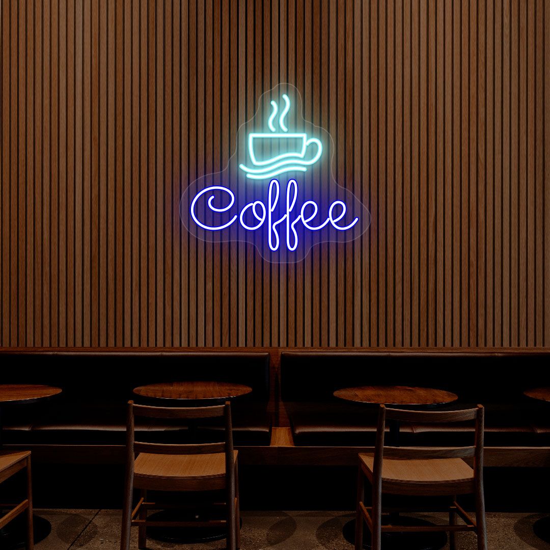 Coffee Cafe Neon Sign - Multicolor