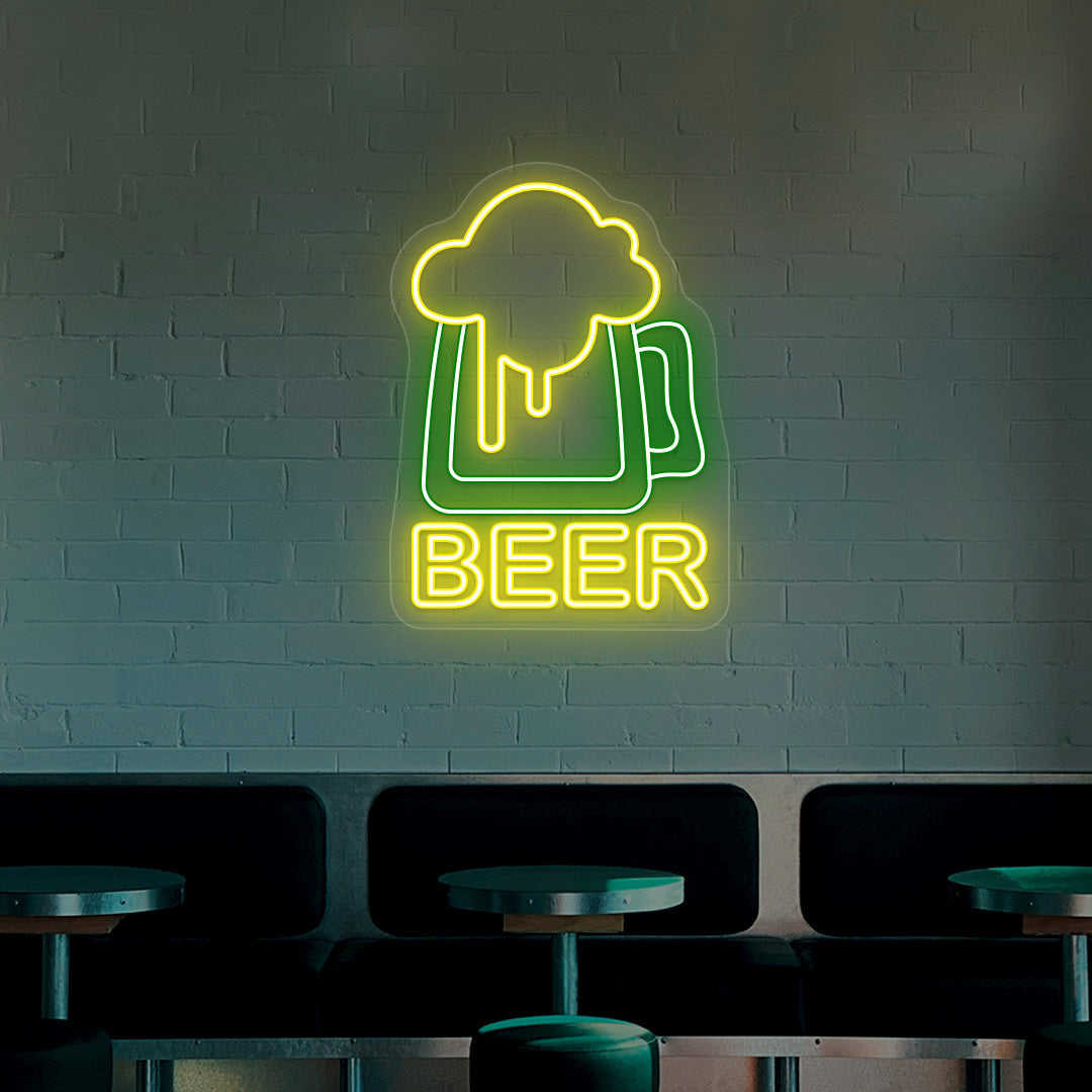 Beer Jug Neon Sign - Multicolor