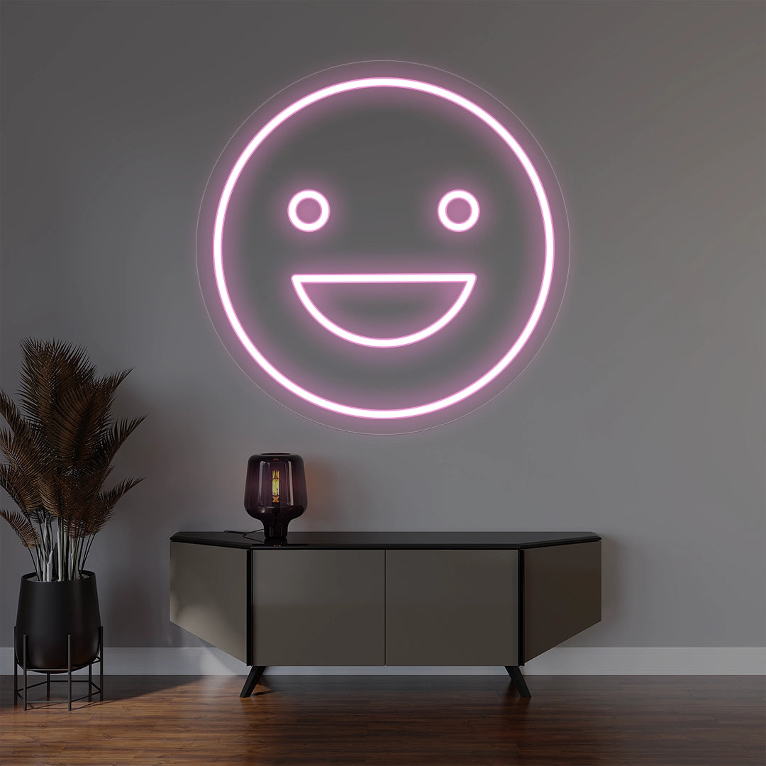 Smiling Emoji Neon Sign