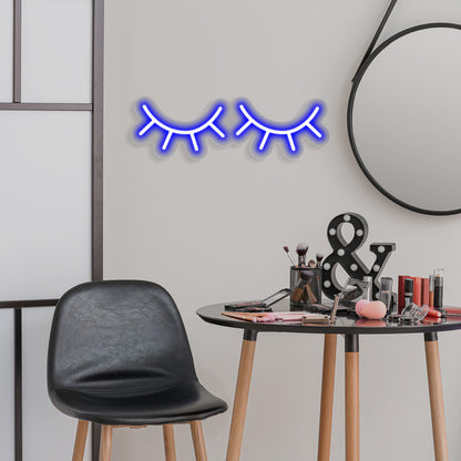 Eye Lashes Neon Sign | CNUS014322 | Blue