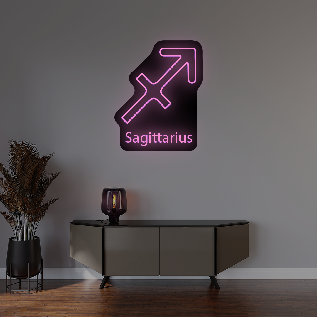 Sagittarius Zodiac Illuminated Sign