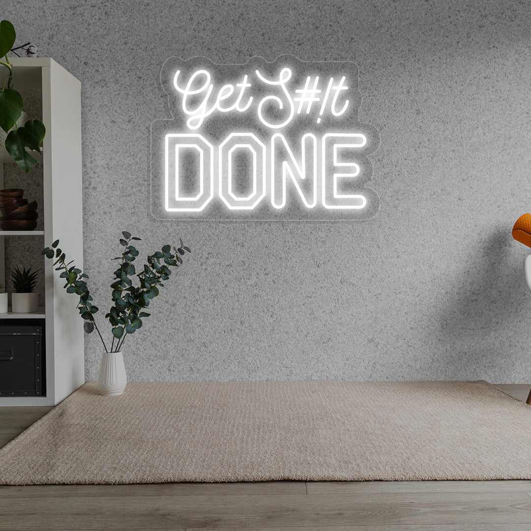 Get Shit Done Neon Sign | CNUS014872 | White