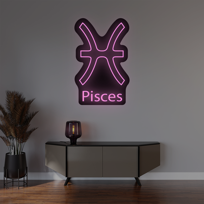 Pisces Zodiac Illuminated Sign