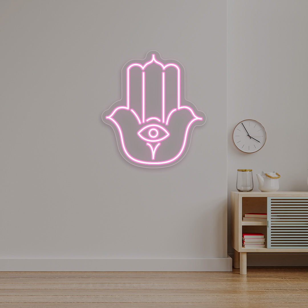 Hamsa Hand Neon Sign | CNUS016960 | Pink