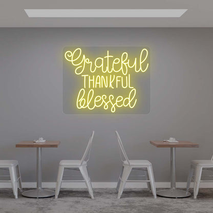 Grateful Thankful Blessed Neon Sign | CNUS021224