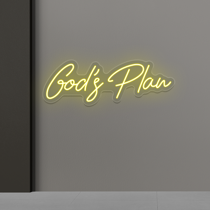 God's Plan Neon Sign