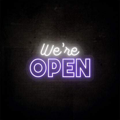 We're Open Sign - Multicolor