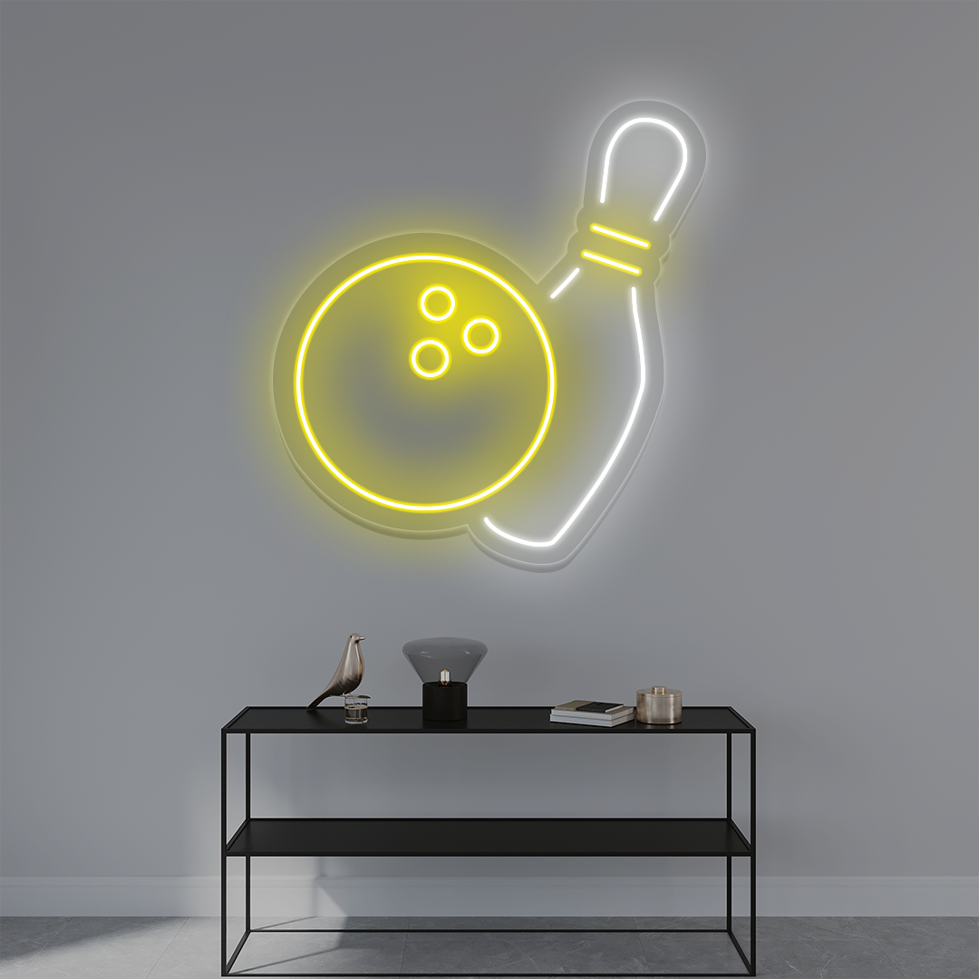 Bowling Ball Neon Sign