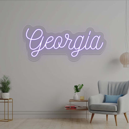 Georgia Name Neon Sign | Purple