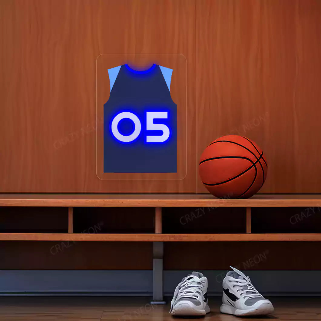 Minnesota Edwards 05 Jersey Basketball Neon Artwork