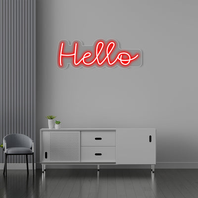Hello Neon Sign | Red