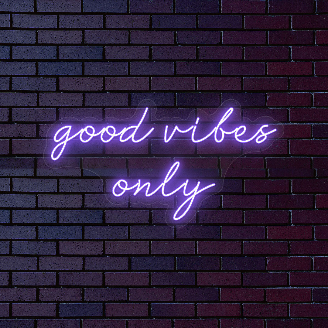 Good Vibes Only Neon Sign | CNUS000018 | Purple