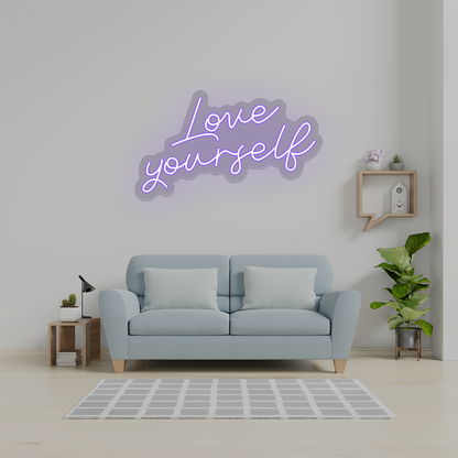 Love Yourself Neon Sign | Purple