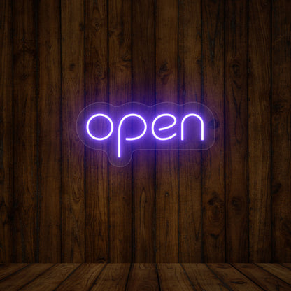 Open Single Color Sign