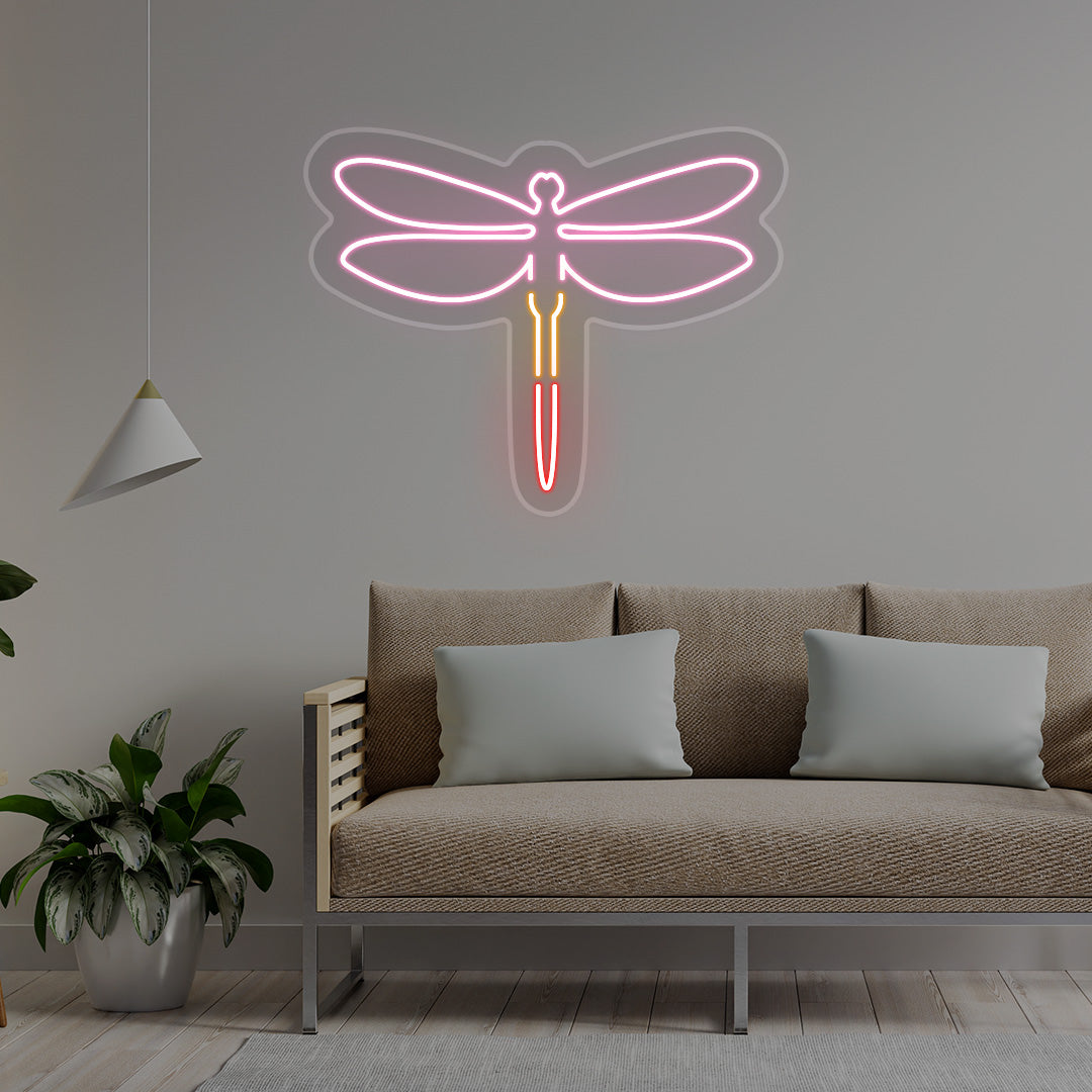 Dragonfly Multicolor Neon Sign | CNUS017112 | Pink