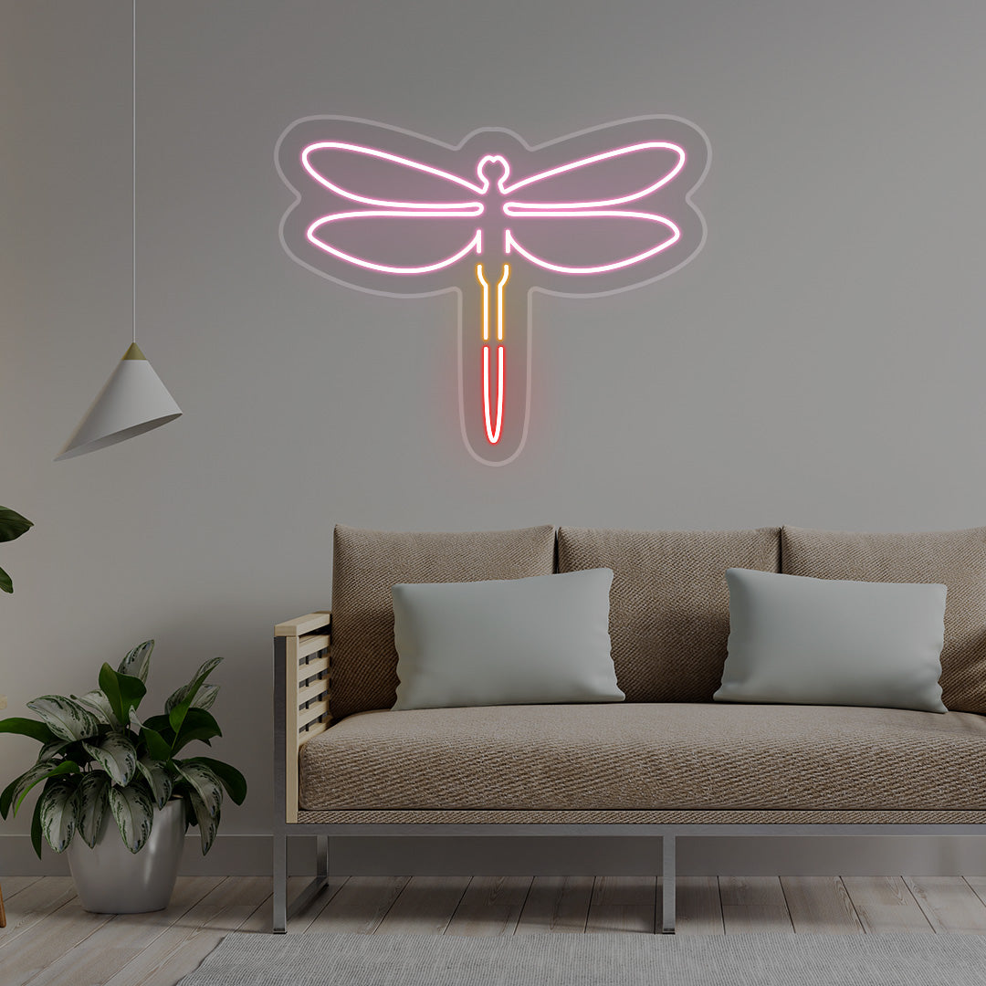 Dragonfly Multicolor Neon Sign