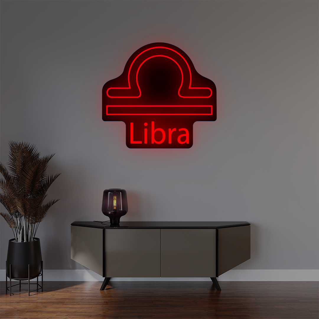 Libra Zodiac Illuminated Sign