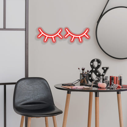 Eye Lashes Neon Sign | CNUS014322 | Red