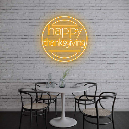 Happy Thanksgiving Day Neon Sign | CNUS021793