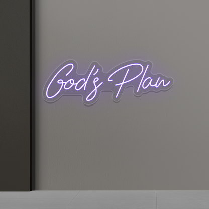 God's Plan Neon Sign