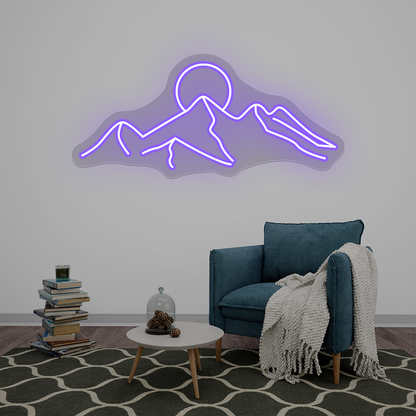 Mountain Range Neon Sign