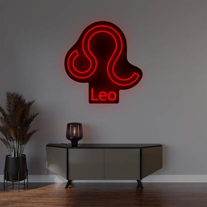 Leo Zodiac Illuminated Sign