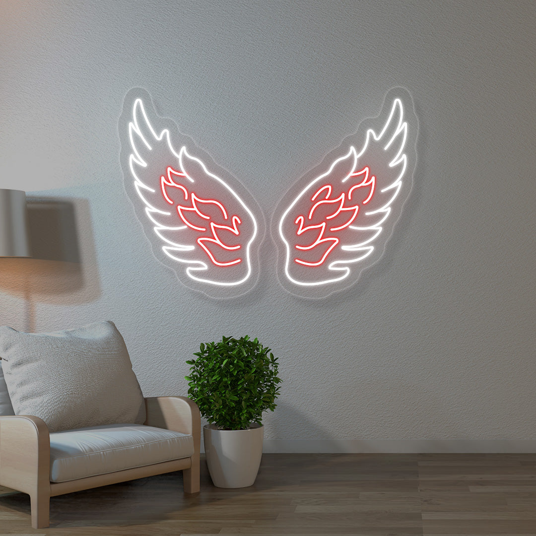 Angel Wings Multicolor Neon Sign | CNUS015648 |  Red