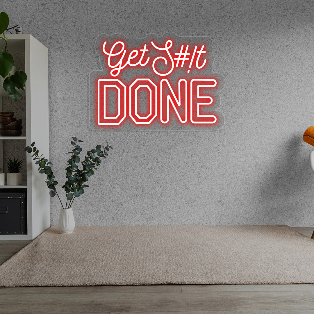 Get Shit Done Neon Sign | CNUS014872 | Red