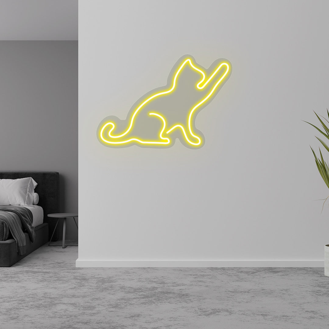 Cat Neon Sign | CNUS015488 | Yellow