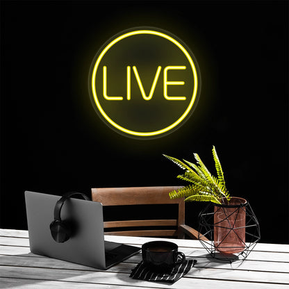 Live Neon Sign | Yellow