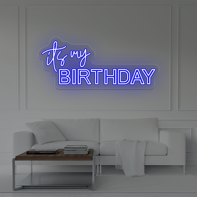 It's My Birthday Neon Sign | Blue