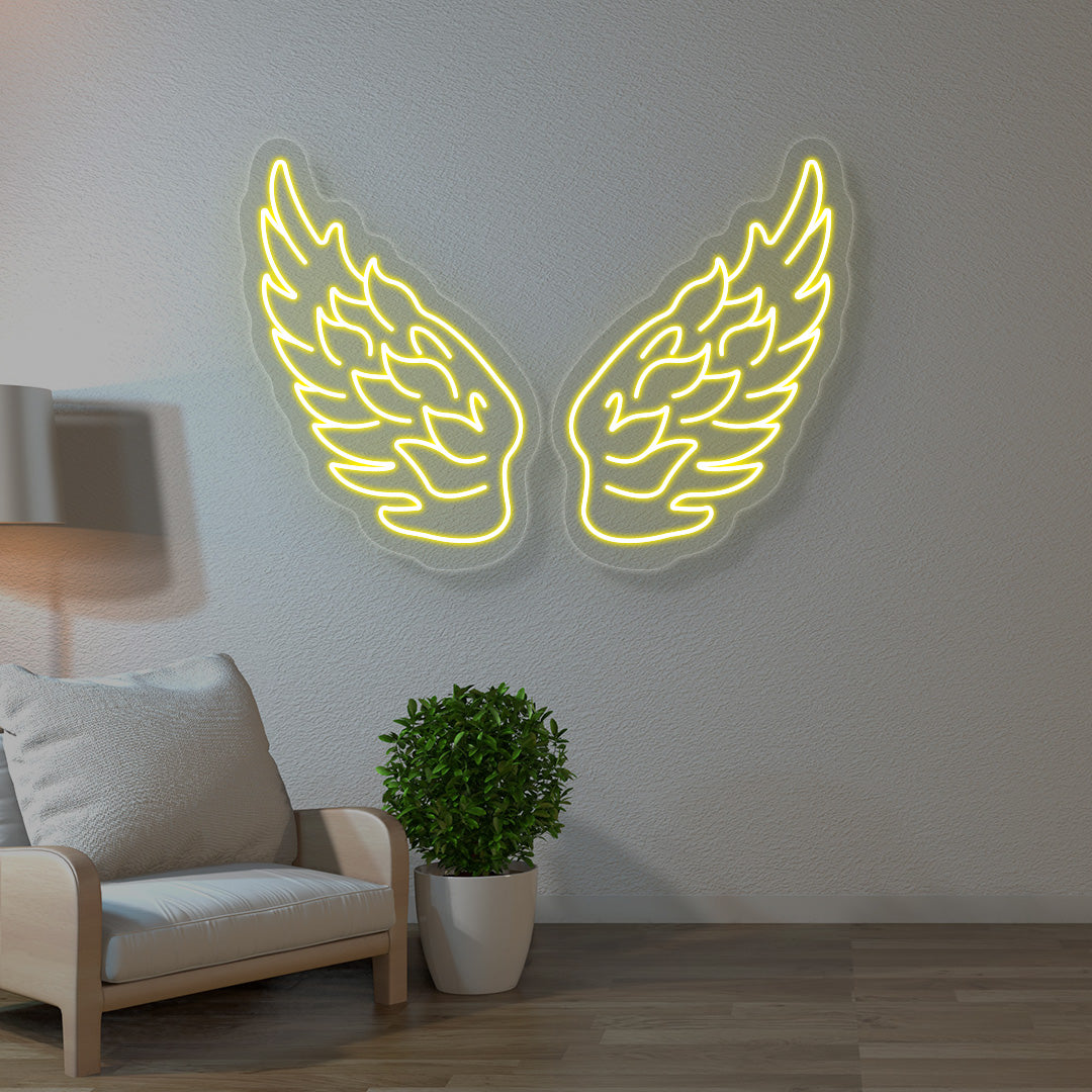 Angel Wings Neon Sign | CNUS015712 | Yellow
