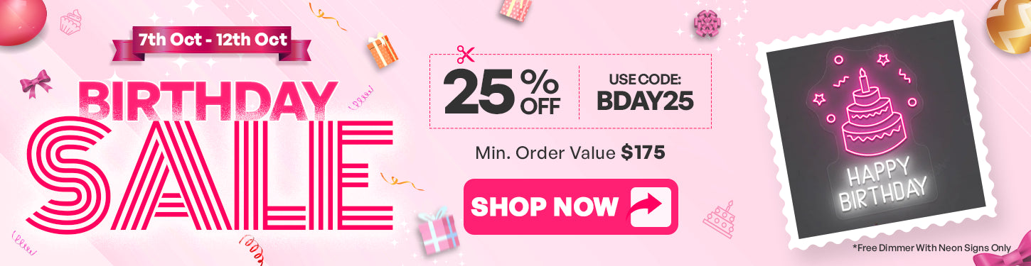 CrazyNeon Birthday Sale