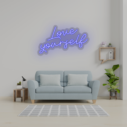 Love Yourself Neon Sign | Blue 