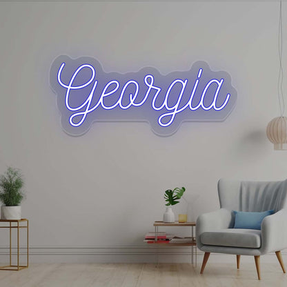 Georgia Name Neon Sign | Blue