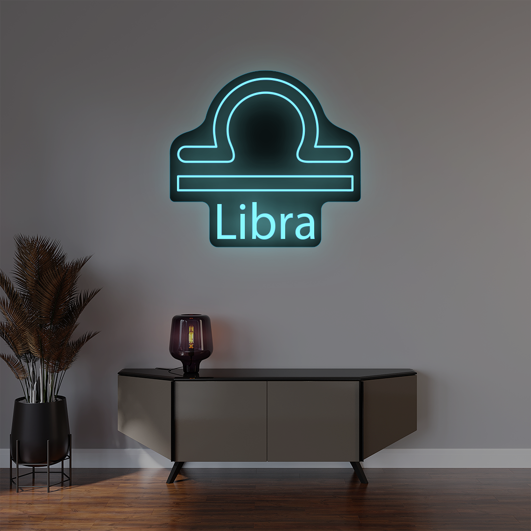Libra Zodiac Illuminated Sign