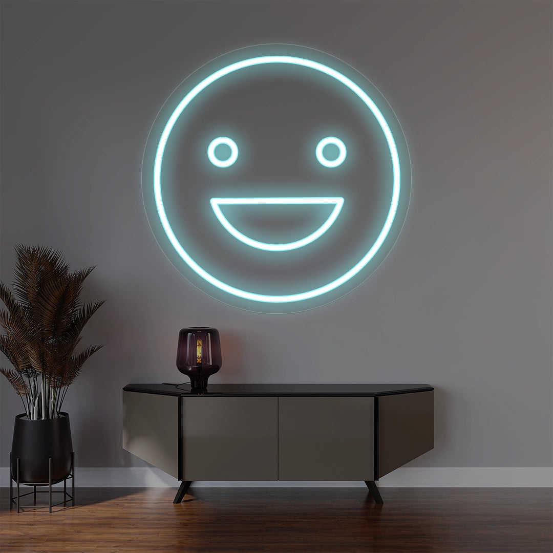 Smiling Emoji Neon Sign