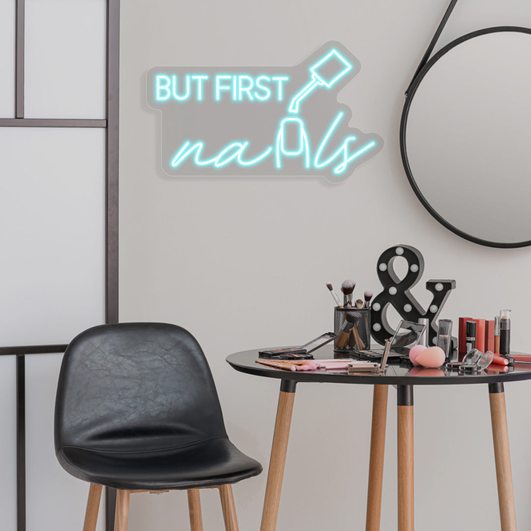 But Nails First Neon Sign | CNUS012930 | Iceblue