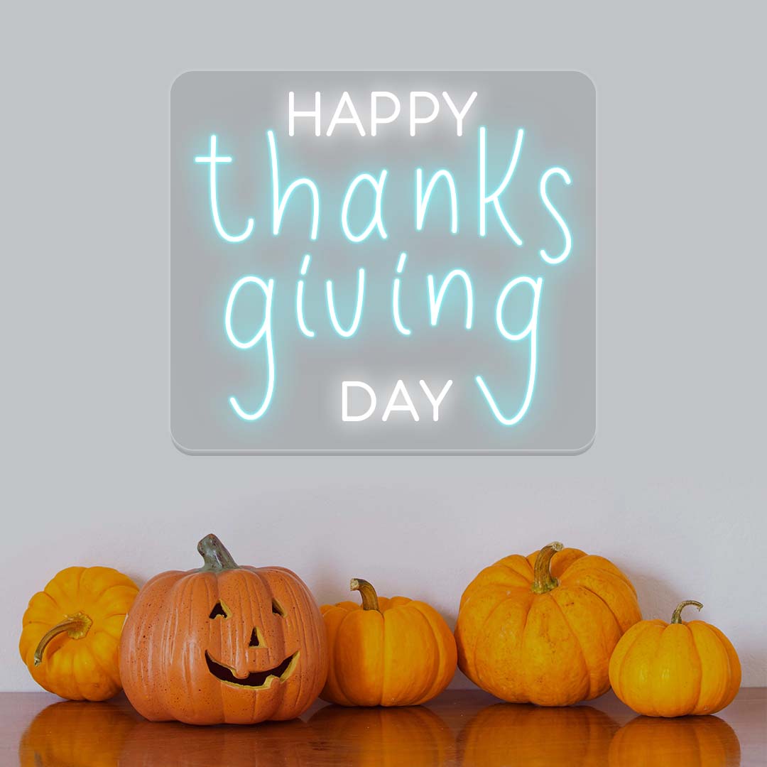 Happy Thanksgiving Day - Multicolor Neon Sign | CNUS021544
